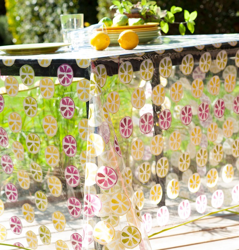 Nappe Ronde Transparente Avec Fleurs