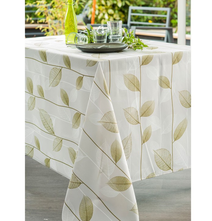 Nappe polyester Feuillu Calitex - Blancollection