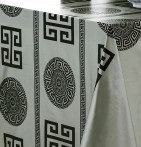 Nappe toile cirée Licy argent Calitex - Blancollection