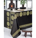 Nappe toile cirée Licy noir Calitex - Blancollection