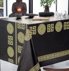Nappe toile cirée Licy noir Calitex