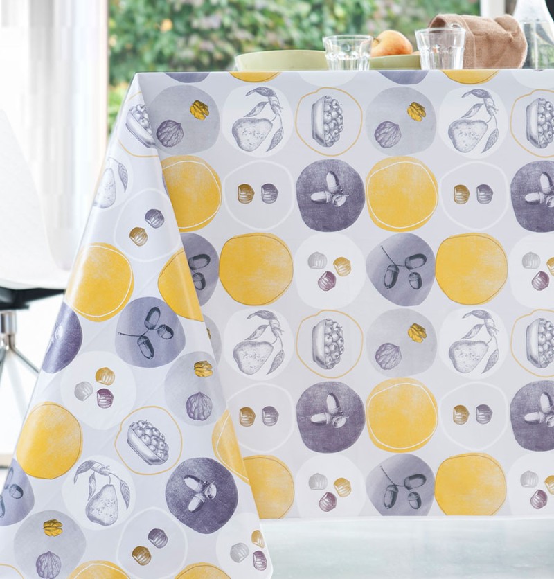 Nappe toile cirée peanut rect. 140x200cm - calitex