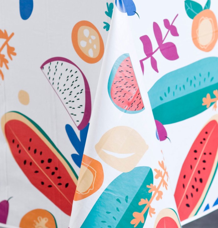 Nappe toile cirée Fruitella Calitex - Blancollection