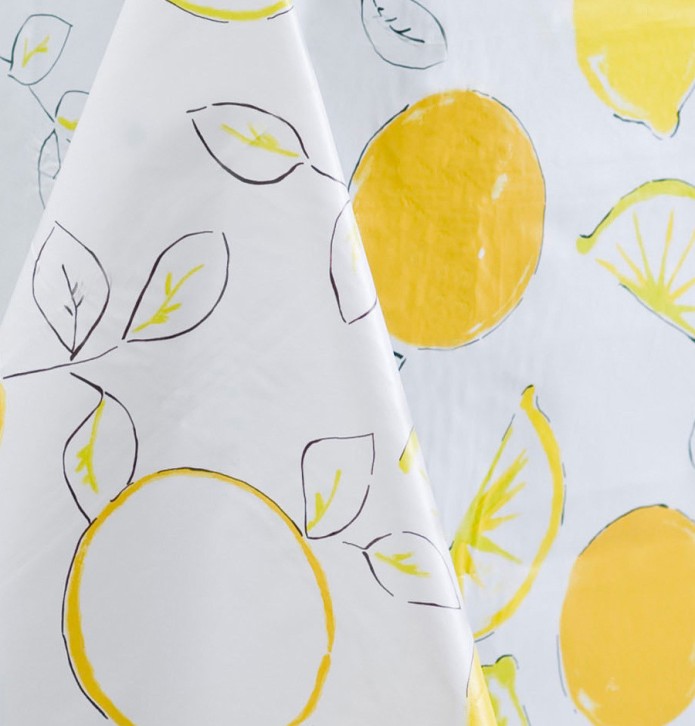 Nappe toile cirée Agrume Calitex - Blancollection