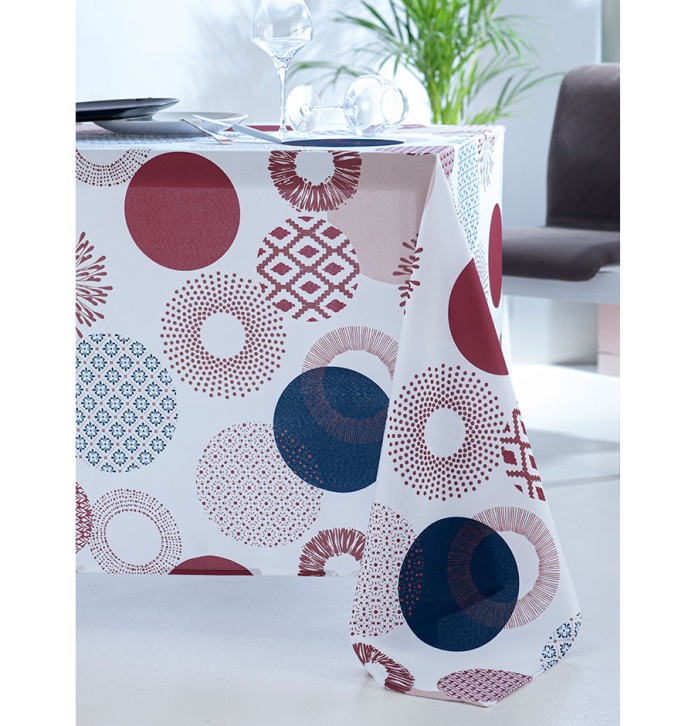 Nappe polyester Neptune bordeaux Calitex - Blancollection