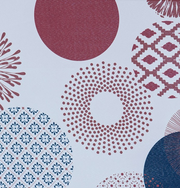 Nappe polyester Neptune bordeaux Calitex - Blancollection