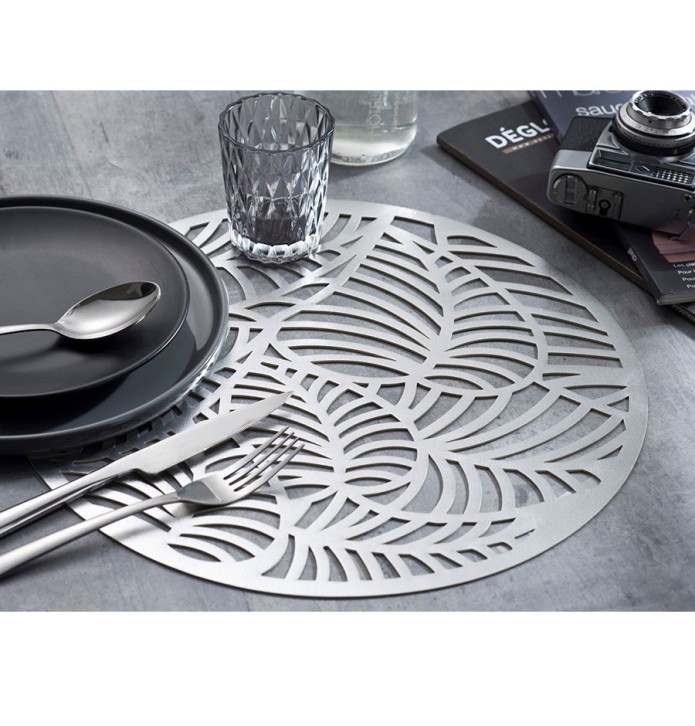Sets de table Feuillage argent Calitex - Blancollection