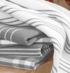Lot de 10 torchons Angrie gris Calitex - Blancollection