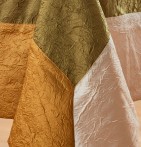 Nappe taffetas froissé Ambiance kaki José Houel - Blancollection