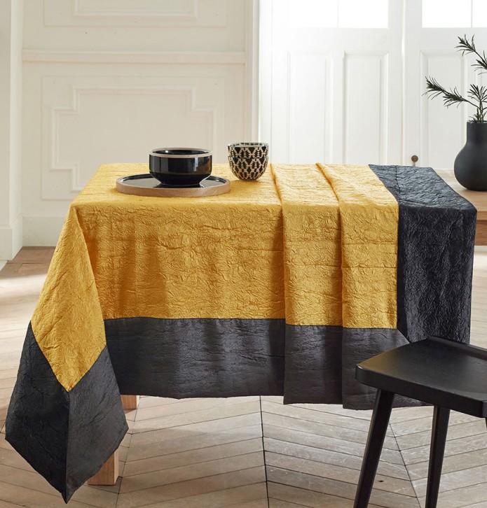 Nappe taffetas froissé Ambiance safran José Houel