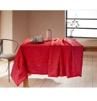 Nappe taffetas froissé Ambiance coquelicot José Houel - Blancollection
