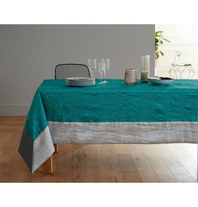 Nappe taffetas froissé Ambiance bleu José Houel