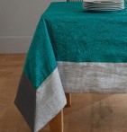 Nappe taffetas froissé Ambiance bleu José Houel - Blancollection