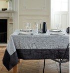 Nappe taffetas froissé Ambiance gris perle José Houel