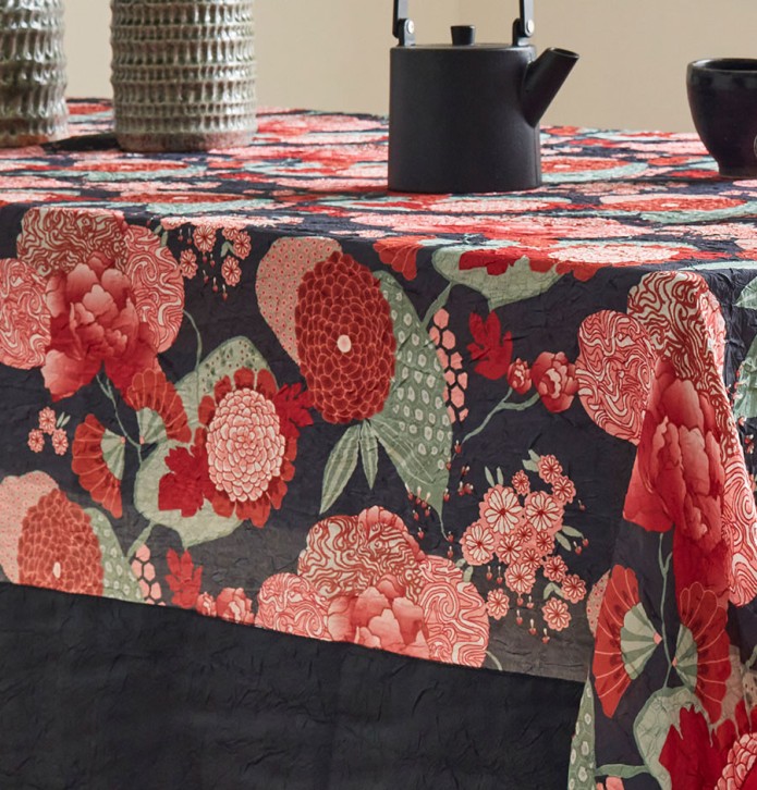 Nappe taffetas froissé Geisha José Houel - Blancollection