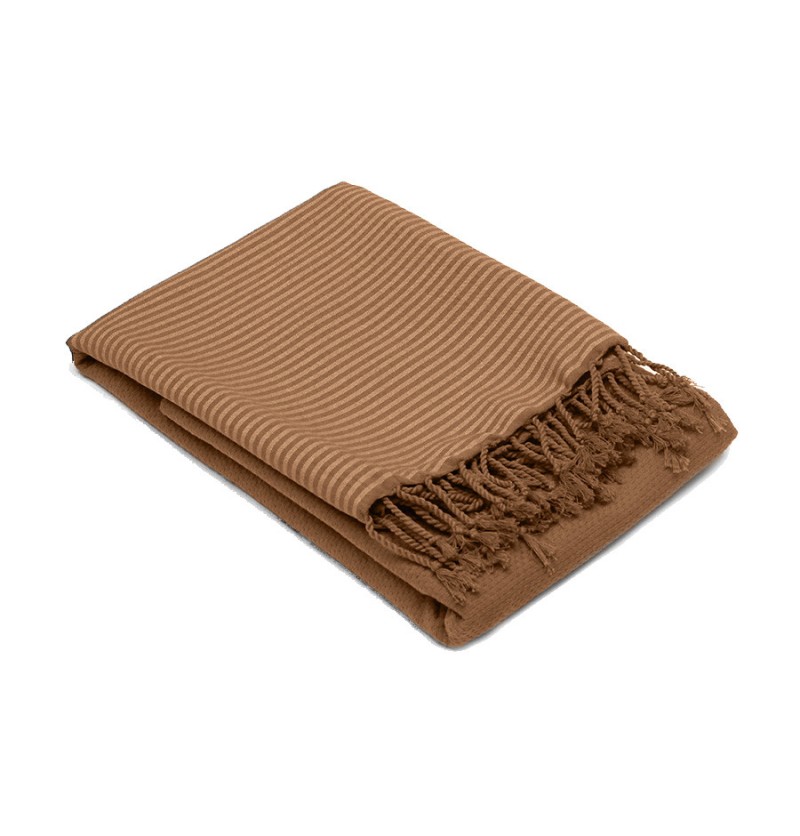 Fouta Nid d'abeille cognac Vent du Sud