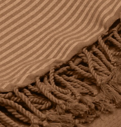 Fouta Nid d'abeille cognac Vent du Sud