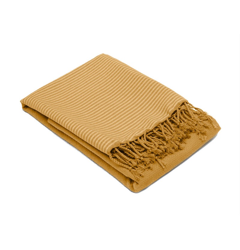 Fouta Nid d'abeille curry Vent du Sud