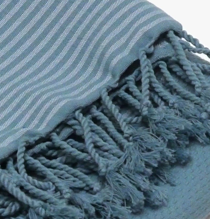 Fouta Nid d'abeille topaze Vent du Sud - Blancollection