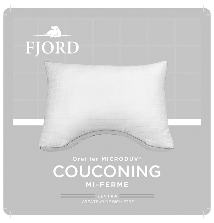 Oreiller Fjord Couconing Microduv mi-ferme - Blancollection