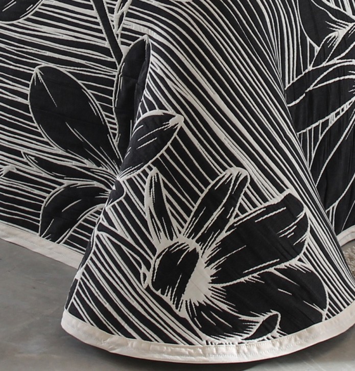 Couvre lit jacquard Charbone noir Reig Marti - Blancollection