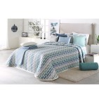 Couvre lit jacquard Murphy bleu Reig Marti - Blancollection