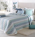 Couvre lit jacquard Murphy bleu Reig Marti - Blancollection