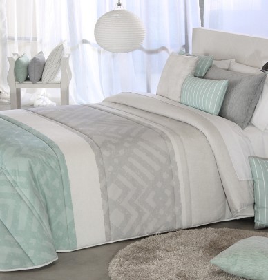 Coussin velours Darcy gris crème Reig Marti