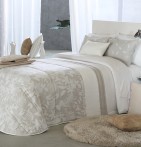 Couvre lit matelassé et ses housses coussins Posse lin Reig Marti