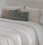 Couvre lit matelassé jacquard Perich lin Reig Marti - Blancollection