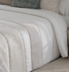 Couvre lit matelassé jacquard Perich lin Reig Marti - Blancollection