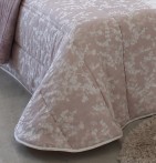 Couvre lit matelassé jacquard Perich mauve Reig Marti - Blancollection