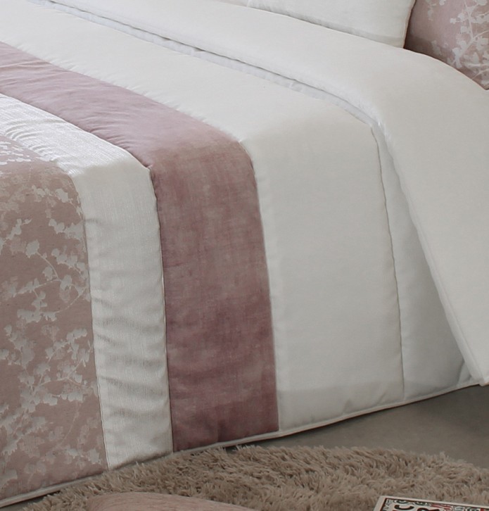 Couvre lit matelassé jacquard Perich mauve Reig Marti - Blancollection