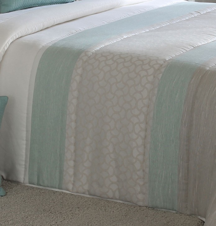 Couvre lit matelassé jacquard Puig bleu Reig Marti - Blancollection