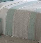 Couvre lit matelassé jacquard Puig bleu Reig Marti - Blancollection