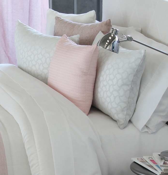 Couvre lit matelassé jacquard Puig rose Reig Marti - Blancollection