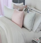 Couvre lit matelassé jacquard Puig rose Reig Marti - Blancollection