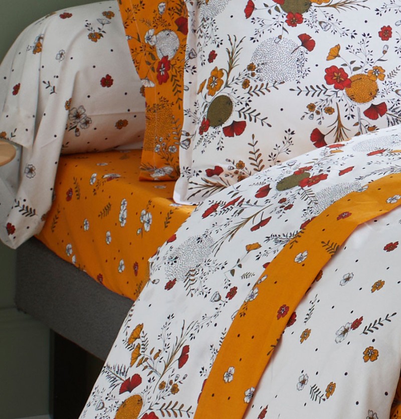 Drap housse Elixir orangé La maison de Balmy