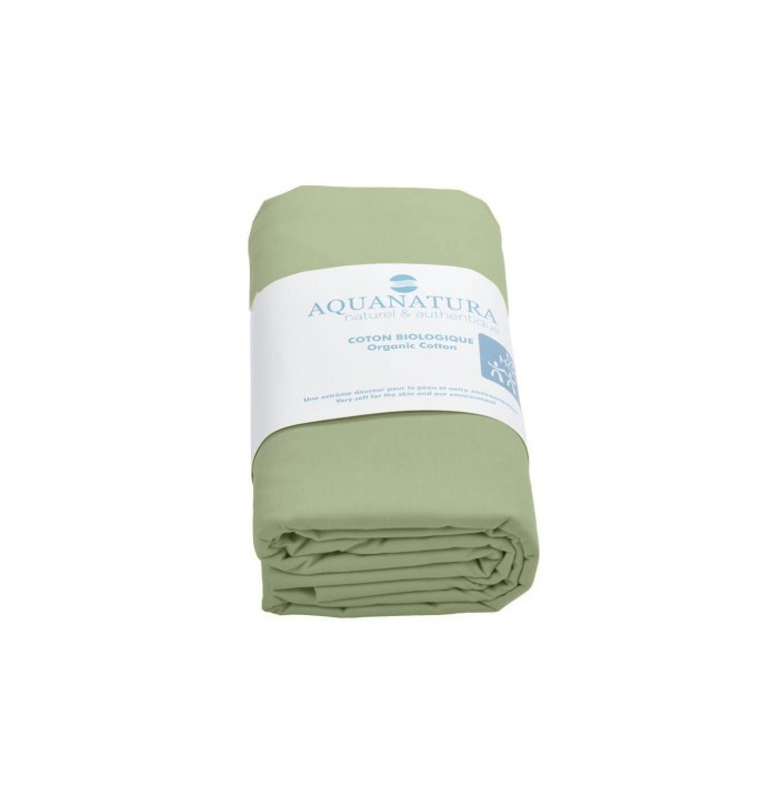 Drap-housse coton bio amande Aquanatura