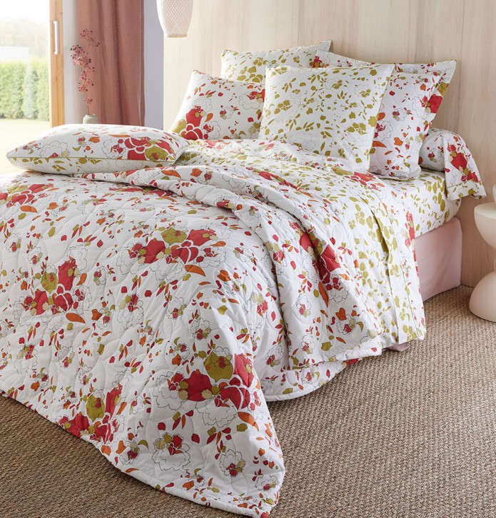 Taie de traversin percale Nymphéa La maison de Balmy - Blancollection
