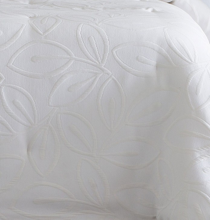 Couvre-lit matelassé Agnès blanc Antilo - Blancollection