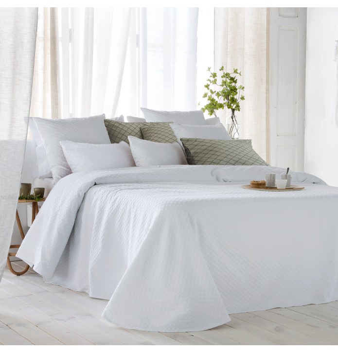 Lot de 2 housses coussins Genna blanc Antilo - Blancollection