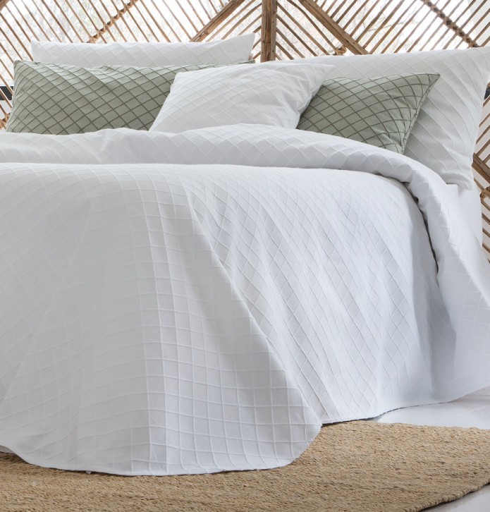 Lot de 2 housses coussins Cael blanc Antilo - Blancollection