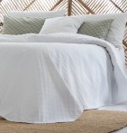 Lot de 2 housses coussins Cael blanc Antilo - Blancollection