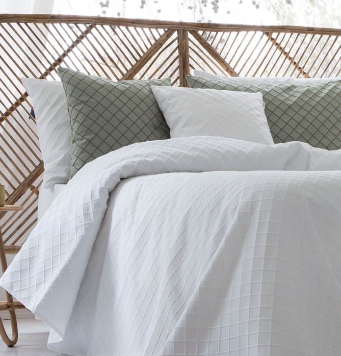 Lot de 2 housses coussins Cael blanc Antilo - Blancollection