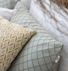 Lot de 2 housses coussins Cael vert Antilo - Blancollection