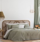 Lot de 2 housses coussins Cael vert Antilo - Blancollection