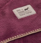 Plaid polaire Bien au Chaud prune Sylvie Thiriez - Blancollection