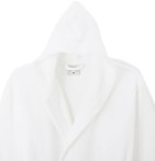 Peignoir éponge à capuche blanc Sylvie Thiriez - Blancollection