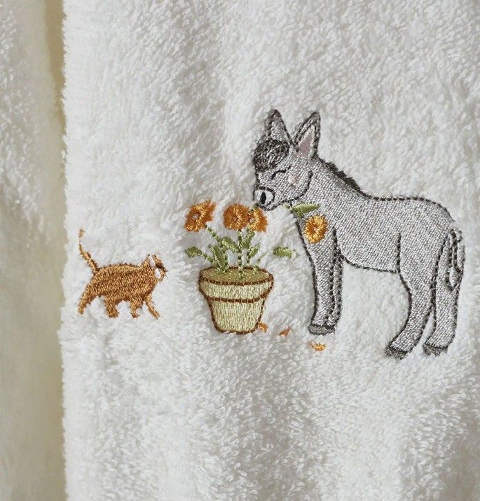 Peignoir enfant Eugène et Gribouille Sylvie Thiriez - Blancollection
